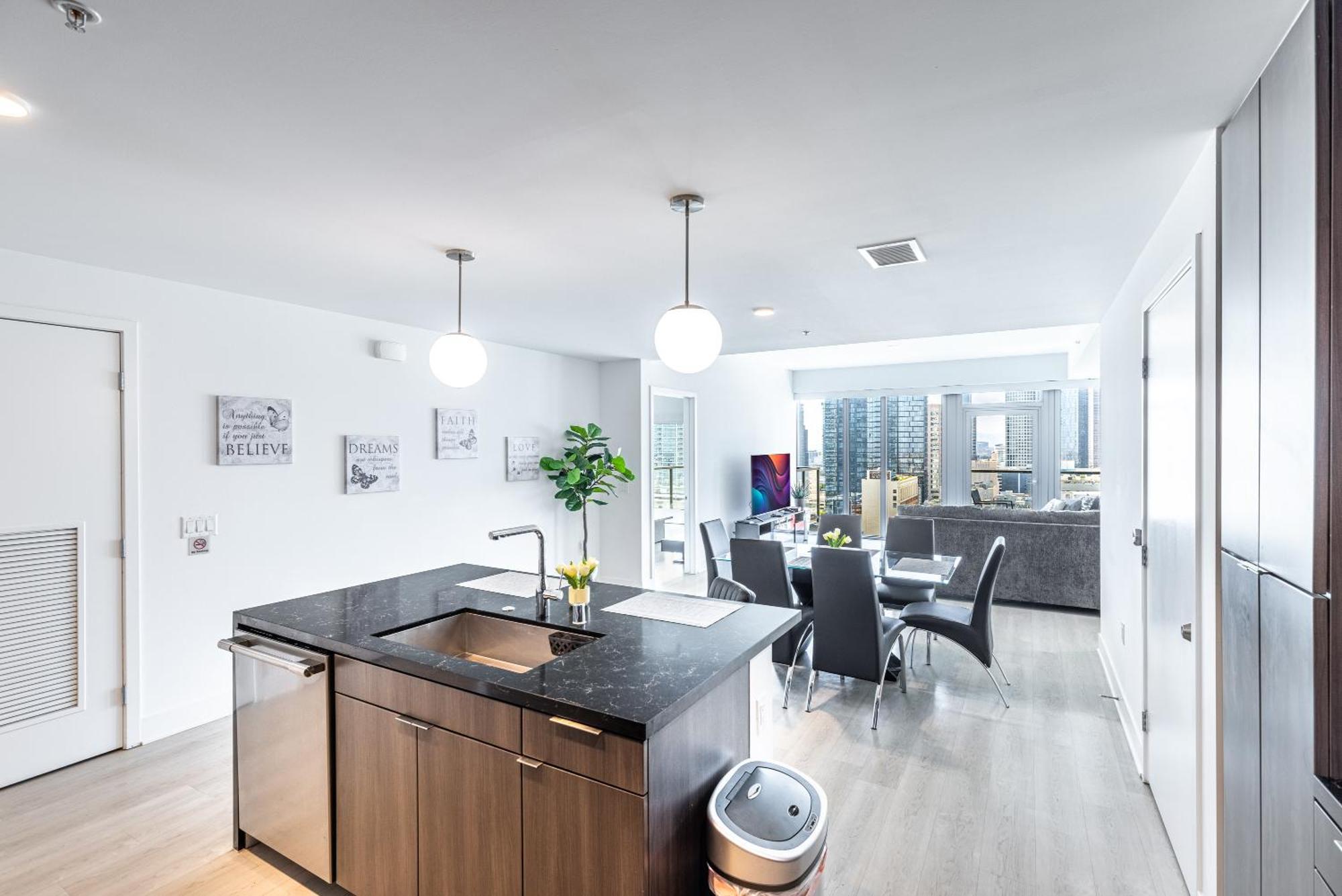 Top Floor High Rise 3 Bed Dtla Skyscraper Penthouse Los Angeles Esterno foto