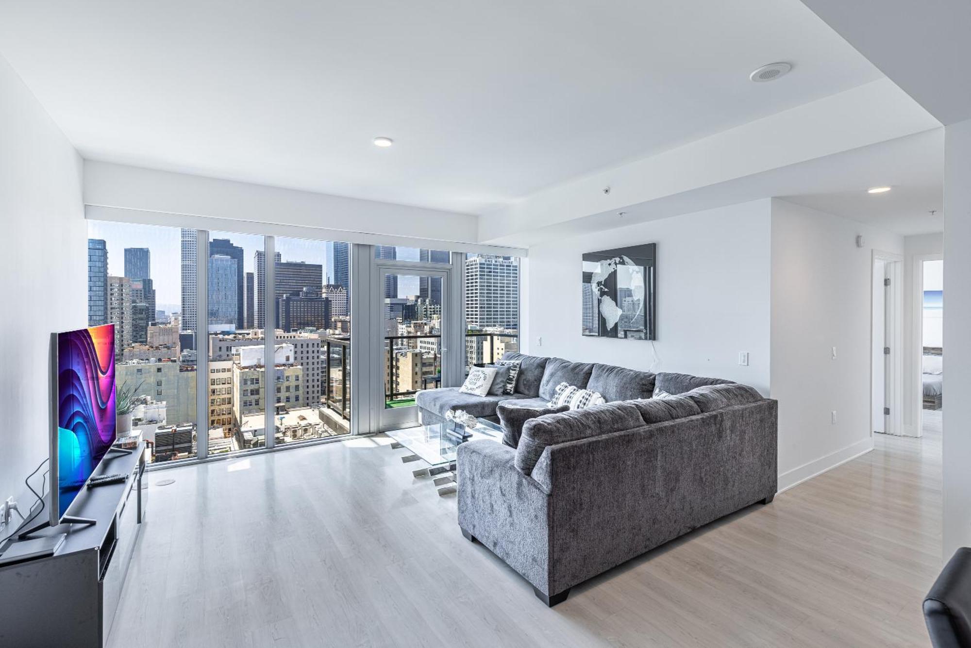 Top Floor High Rise 3 Bed Dtla Skyscraper Penthouse Los Angeles Esterno foto